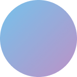 A circular shape filled with a soft gradient transitioning from blue at the top left to purple at the bottom right, set against a light gray background.