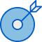 A blue target with an arrow hitting the center, symbolizing the accuracy and precision offered by Cabling Solutions Dallas in achieving your connectivity goals.